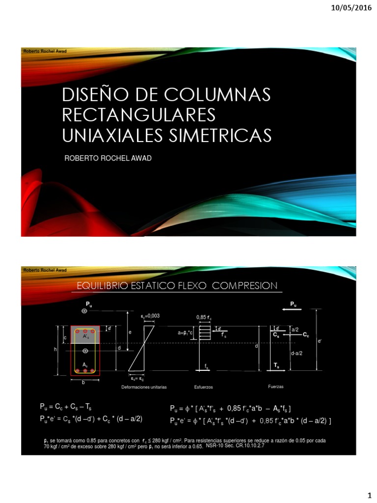 Diseño de Columnas Rectangulares Uniaxiales | Mecánica | Ciencia de los ...