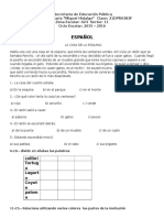 EXAMEN 4 BIMESTRE Primer Año