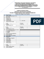 Formulir Pendaftaran PIN PPSPM