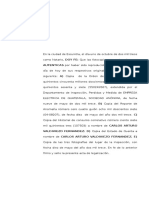 Acta Legalizacion de Firma Hoja Independiente