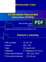 STEMI Extensive Anterior Wall Onset 4 Hours Killip I TIMI Score 3-14