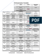 Examination Timetable 2016 PDF