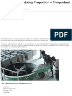 Fly Ash Bricks Mixing Proportion - 3 Important Formulas PDF