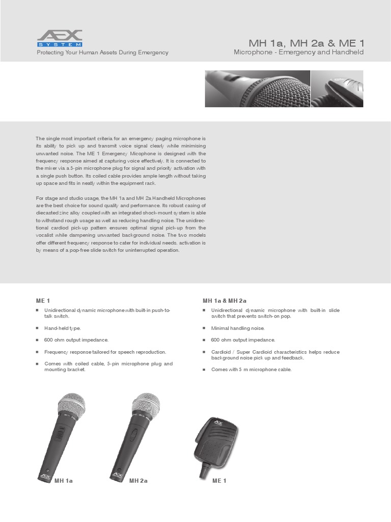 AEX ME 1 Englpdf Download Free PDF Microphone Sound Recording