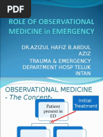 Role of Observational Medicine in Emergency