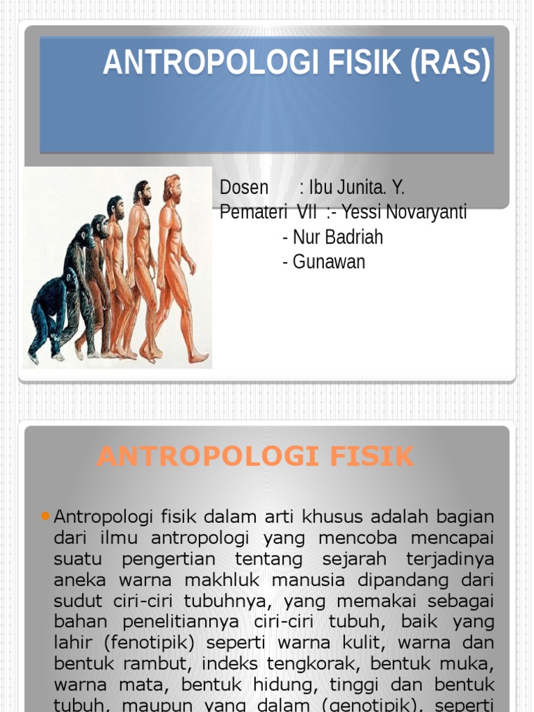 Warna Kulit Bentuk Muka Dan Mata Tinggi Badan Ras  