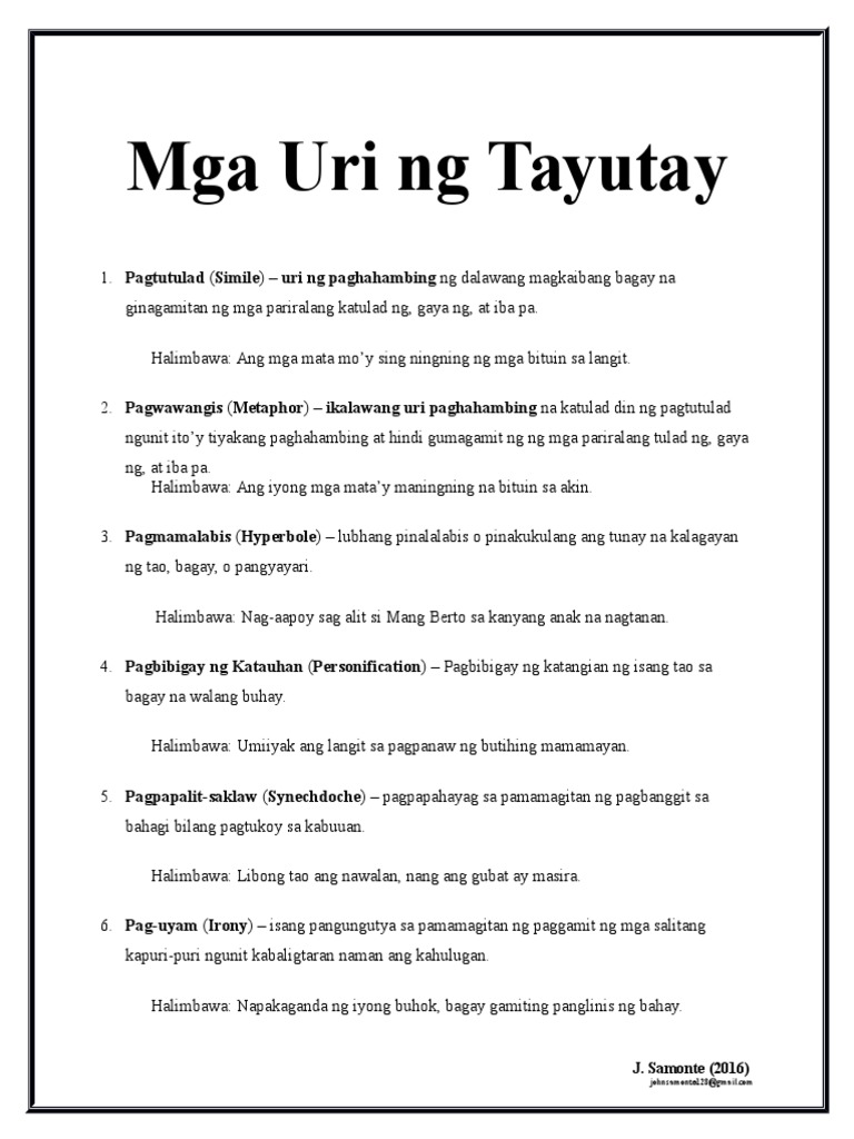 ano ang ibig sabihin ng essay example