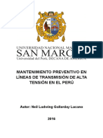 Mantenimiento preventivo líneas transmisión alta tensión Perú