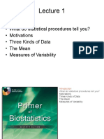 Lecture 1 & 2 Slides - Biostatistics 2016