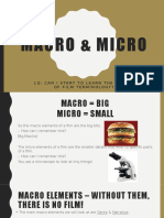Macro & Micro Lesson One
