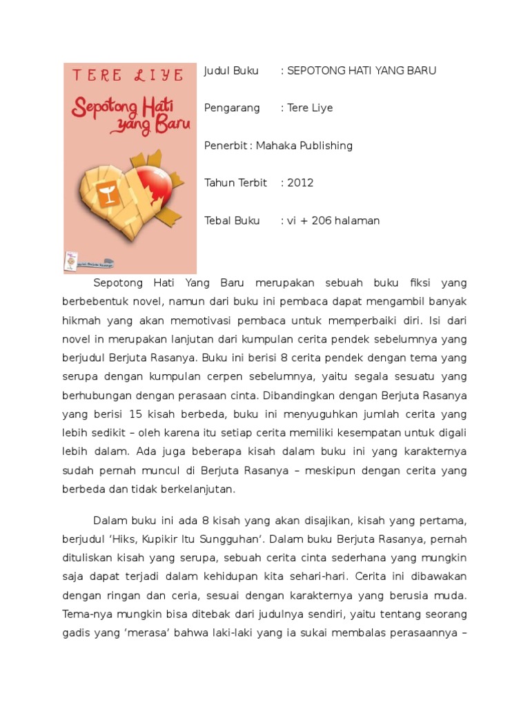 Resensi Sepotong Hati Yang Baru