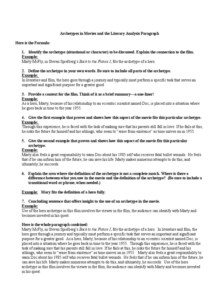 Archetype thesis statement picture