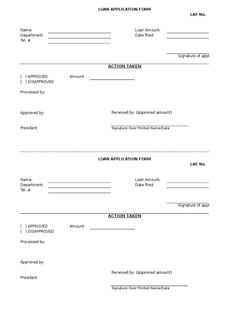 Loan Application Form Template | PDF | Business
