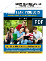 Elysium Technologies Digital Image Processing 2016-17 Titles