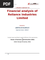 Download Project Report on Financial Analysis of Reliance Industry Limited by arindambarman SN32533320 doc pdf