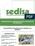 Herramientas abrasivas para soldadura en pipeline