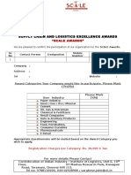 Registration Form for SCALE Awards - User Industry