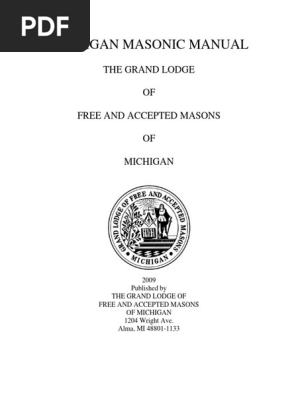 Michigan Masonic Manualpdf Freemasonry Masonic Lodge - 