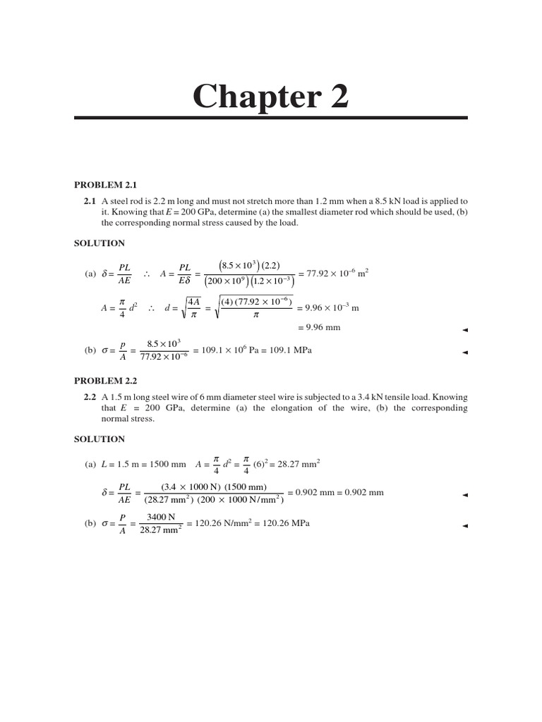 Chap 2 Pdf Ultimate Tensile Strength Stress Mechanics