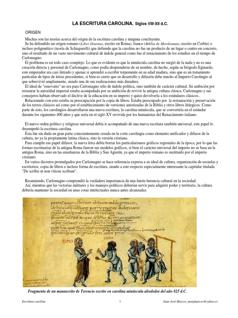 Escritura Carolina | PDF | Carlomagno | Texto