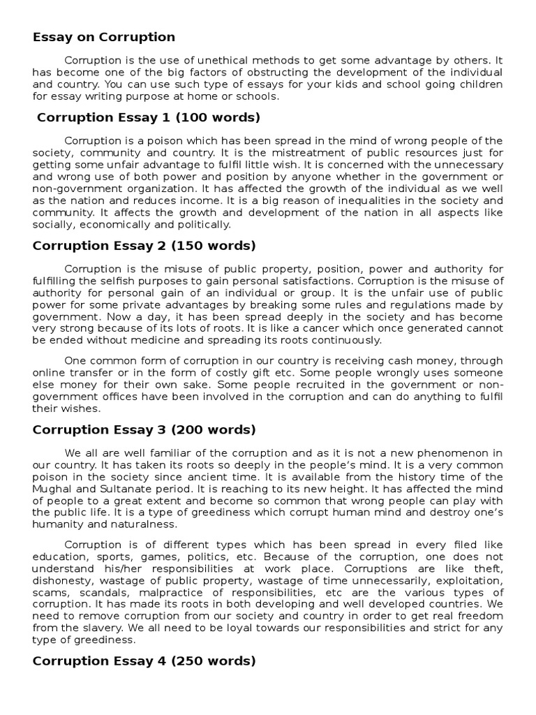 Corruption causes and consequences image