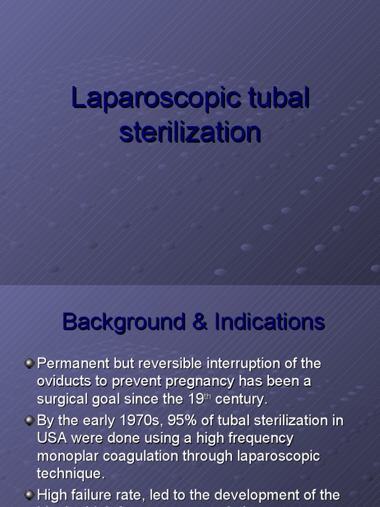 Laparoscopic Tubal Sterilization Guide | PDF