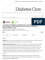 Association of Weight Loss Maintenance and Weight Regain On 4-Year Changes in CVD Risk Factors - The Action For Health in Diabetes Clinical Trial - Diabetes Care