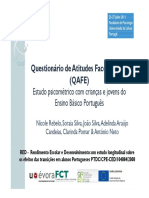 Questionário Atitudes Escola - Estudo Psicométrico Ensino Básico Português