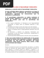 Reflexión Sobre El Aprendizaje Colaborativo