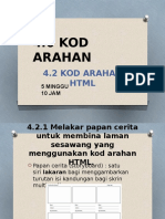 4.2 Kod Arahan - HTML