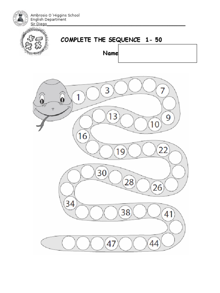 Sequence Completion Exercise 1-50 | PDF