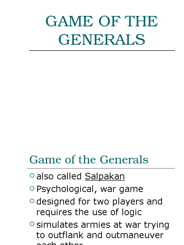 gameofthegenerals12274205246465658 Positions Of Authority Ranks
