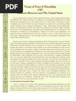 Treaty of Peace & Friendship Morocco & United States 1787 | John Adams