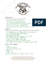 Carta Materiales Hogwarts y Permiso Hogsmeade