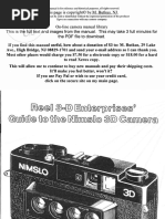 Nimslo Guide To The 3d Camera PDF