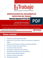 Modificaciones Al Reglamento de La Ley General de Inspeccion Del Trabajo DS 012-2013-TR 2016 PDF