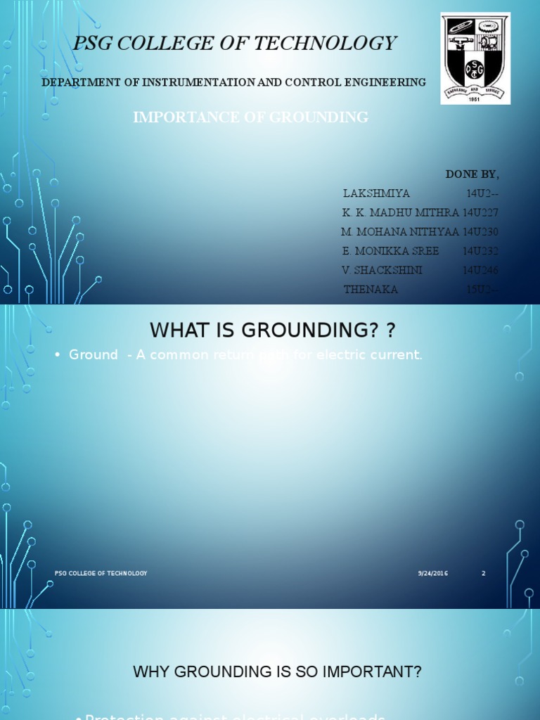Importance of Electrical Grounding | PDF | Science & Mathematics ...