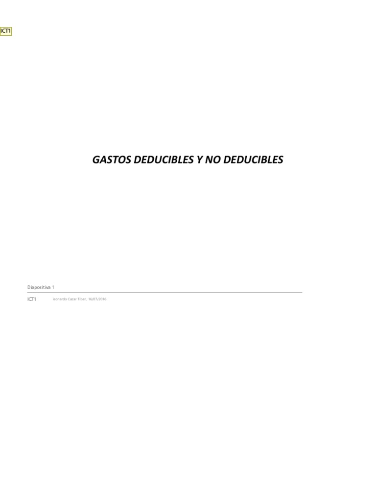 Gastos Deducibles y No Deducibles en Ecuador | PDF | Salario | Gobierno