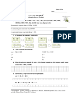 Test de Evaluate Inițiala Mate PDF