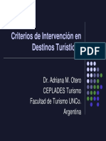 Criterios de Intervencin en Destinos Tursticos