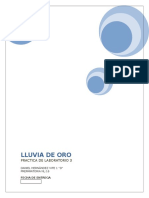 Lluvia de oro: reacción química que demuestra formación de precipitado