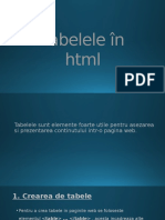 Tabelele in HTML