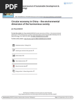 Circular Economy in China The Environmental Dimension of The Harmonious Society