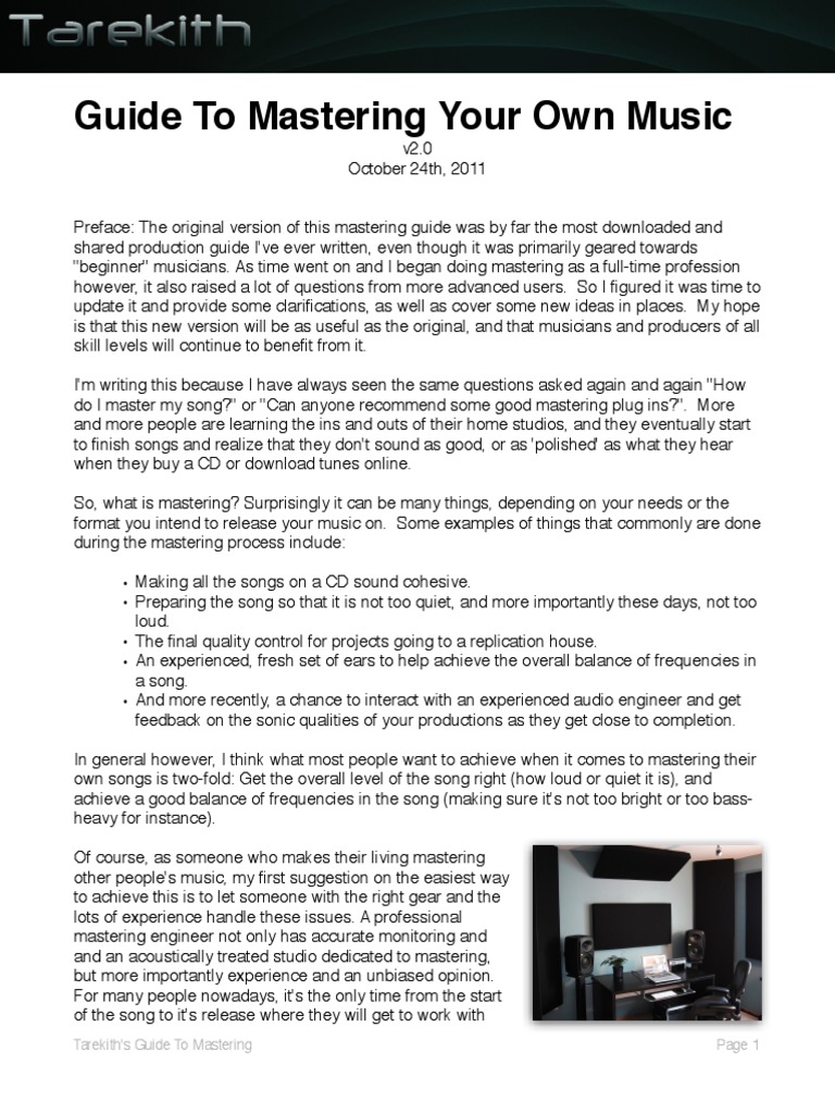 Mastering Pdf Pdf Equalization Audio Signal Processing