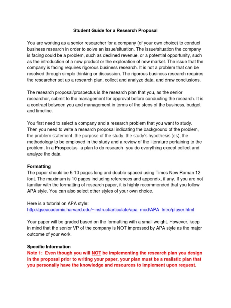 Research Prospectus Guideline Pdf Hypothesis Cognition