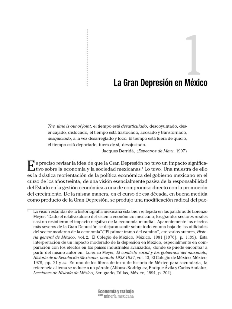 Impacto de la Gran Depresión en México | PDF | Gran depresion | México