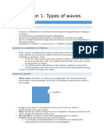 Lesson 1: Types of Waves: 1. The Wave Model