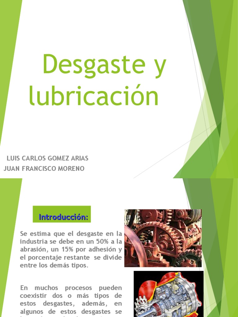 Desgaste y Lubricación en la Industria | PDF | Fricción | Lubricante
