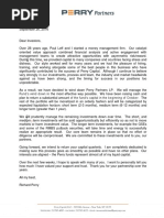 Perry Capital investor letter