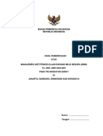 Badan Pemeriksa Keuangan Republik Indonesia Hasil Pemeriksaan